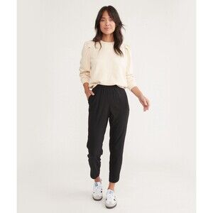 Marine Layer Allison Pull On Pants Black Jogger Elastic Waist XS Lightweight